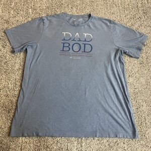Travis Mathew Men's Dad Bod "Make Our Body Great Again" T-Shirt Blue XXL